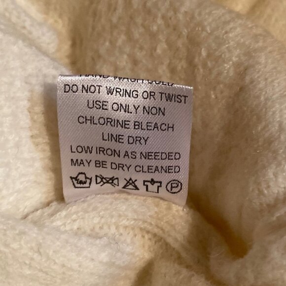 Women’s White Knit High Neck Long Sleeve Mini Sweater Dress - Picture 8 of 8